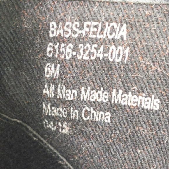 Bass & Co Felicia Womens Ankle Boots Size 6 M Black Heel Bootie Outdoor #2363 - Picture 9 of 9